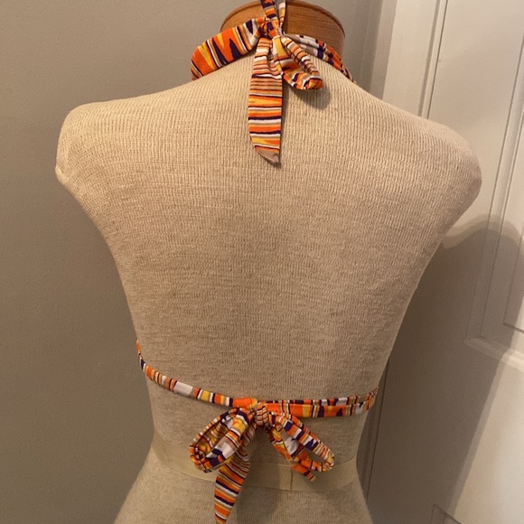 VIX by Paula Hermanny Beaded Triangle Bikini Top Size 10 - Picture 8 of 9